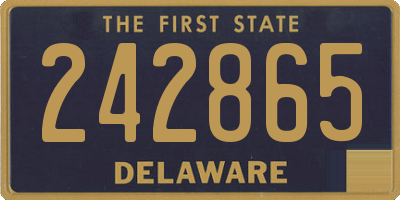 DE license plate 242865