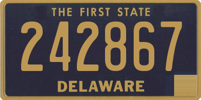 DE license plate 242867