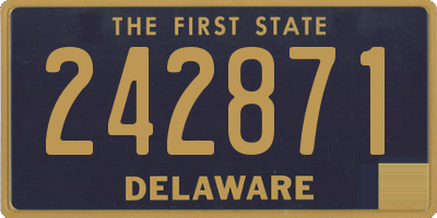 DE license plate 242871