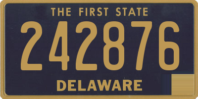 DE license plate 242876