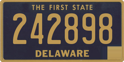 DE license plate 242898