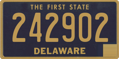 DE license plate 242902