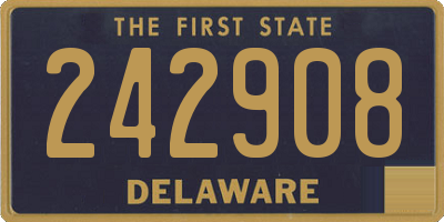 DE license plate 242908