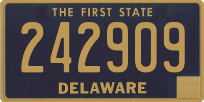 DE license plate 242909