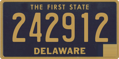 DE license plate 242912