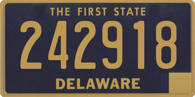 DE license plate 242918