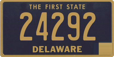 DE license plate 24292