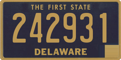 DE license plate 242931