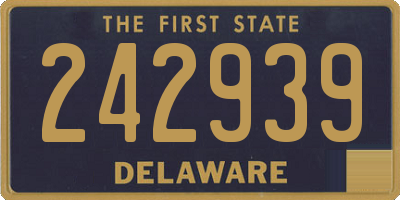 DE license plate 242939
