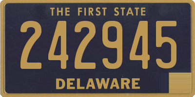 DE license plate 242945