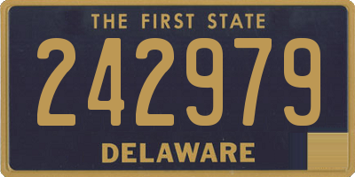 DE license plate 242979