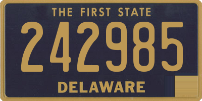 DE license plate 242985