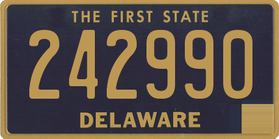 DE license plate 242990