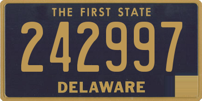 DE license plate 242997