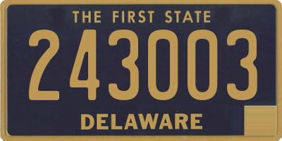 DE license plate 243003