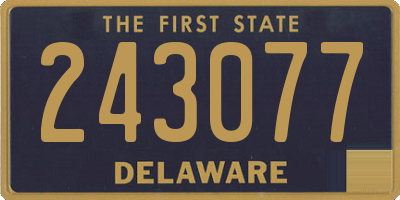 DE license plate 243077