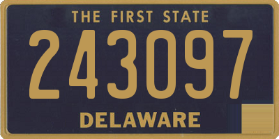 DE license plate 243097