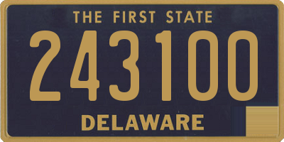DE license plate 243100