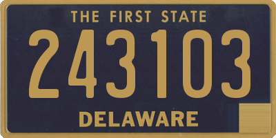 DE license plate 243103