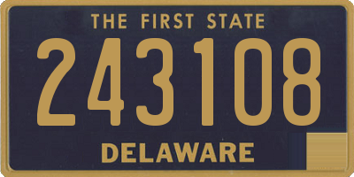 DE license plate 243108