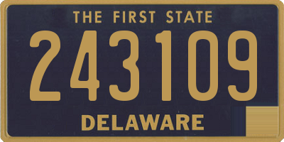 DE license plate 243109