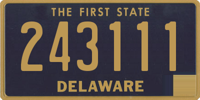 DE license plate 243111
