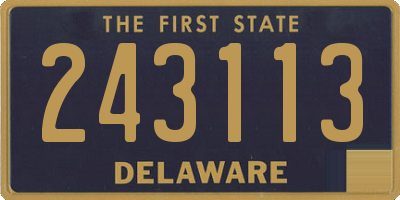 DE license plate 243113