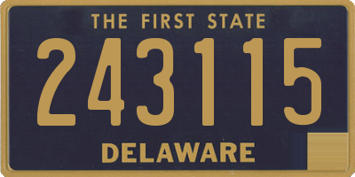 DE license plate 243115