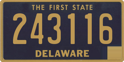 DE license plate 243116