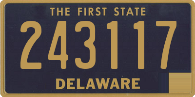 DE license plate 243117