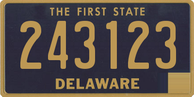 DE license plate 243123