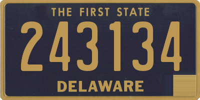 DE license plate 243134