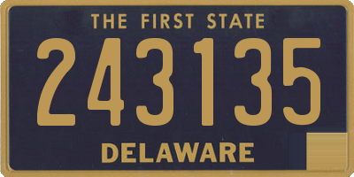 DE license plate 243135