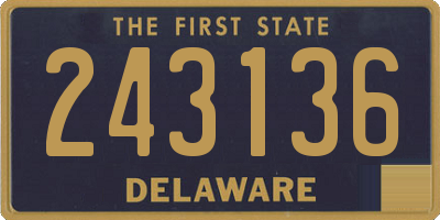 DE license plate 243136
