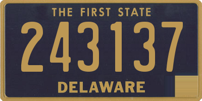 DE license plate 243137