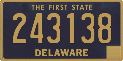 DE license plate 243138