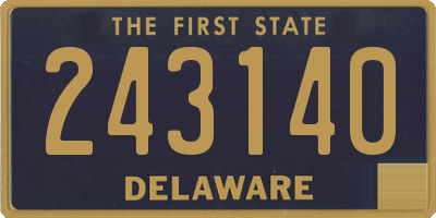 DE license plate 243140
