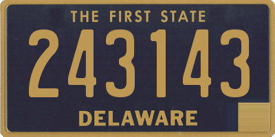 DE license plate 243143