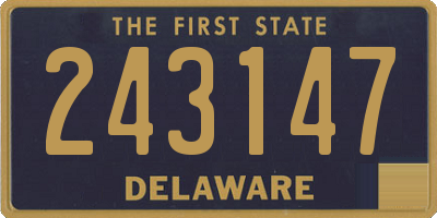 DE license plate 243147