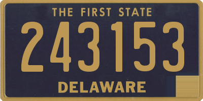 DE license plate 243153
