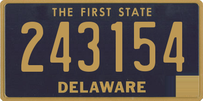 DE license plate 243154