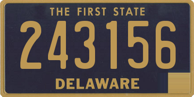 DE license plate 243156