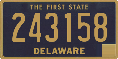 DE license plate 243158