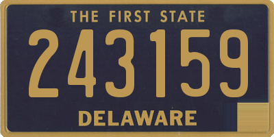 DE license plate 243159