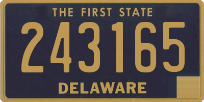 DE license plate 243165