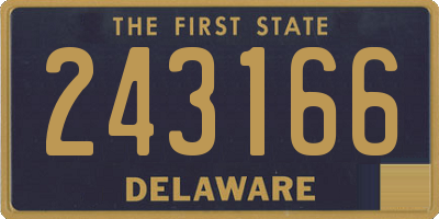 DE license plate 243166