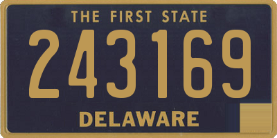 DE license plate 243169