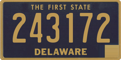 DE license plate 243172