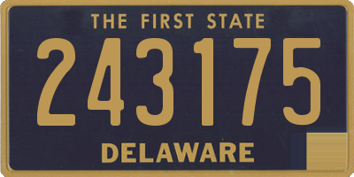 DE license plate 243175