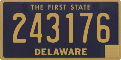 DE license plate 243176